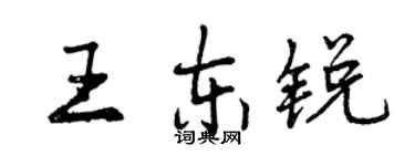 曾慶福王東銳行書個性簽名怎么寫