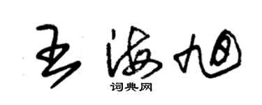 朱錫榮王海旭草書個性簽名怎么寫