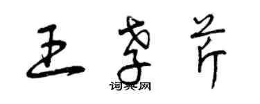 曾慶福王孝芹草書個性簽名怎么寫