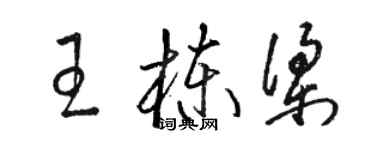 駱恆光王棟樑草書個性簽名怎么寫