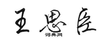 駱恆光王思臣行書個性簽名怎么寫