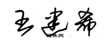 朱錫榮王建希草書個性簽名怎么寫
