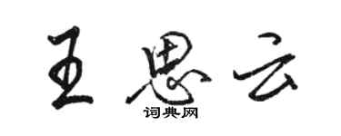 駱恆光王思雲行書個性簽名怎么寫