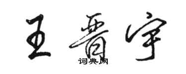 駱恆光王晉宇行書個性簽名怎么寫