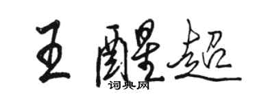 駱恆光王醒超行書個性簽名怎么寫