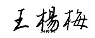 王正良王楊梅行書個性簽名怎么寫