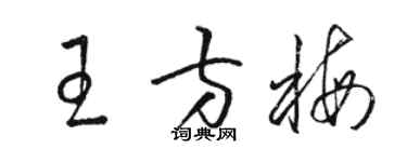 駱恆光王方梅草書個性簽名怎么寫
