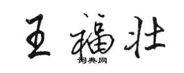 駱恆光王福壯行書個性簽名怎么寫