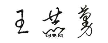 駱恆光王赫蔓草書個性簽名怎么寫