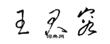 駱恆光王君容草書個性簽名怎么寫