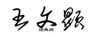 朱錫榮王文顯草書個性簽名怎么寫