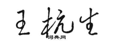 駱恆光王杭生草書個性簽名怎么寫