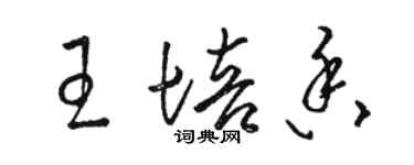 駱恆光王培香草書個性簽名怎么寫