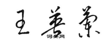 駱恆光王英蘭草書個性簽名怎么寫