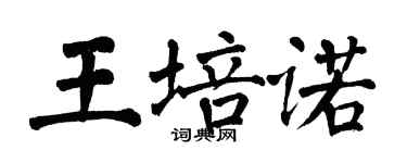 翁闓運王培諾楷書個性簽名怎么寫