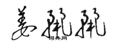 駱恆光姜麗麗草書個性簽名怎么寫