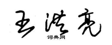 朱錫榮王洪亮草書個性簽名怎么寫
