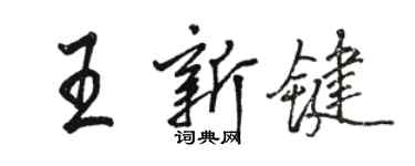 駱恆光王新鍵行書個性簽名怎么寫