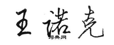 駱恆光王諾克行書個性簽名怎么寫