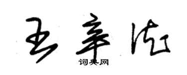 朱錫榮王辛德草書個性簽名怎么寫