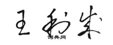 駱恆光王利成草書個性簽名怎么寫