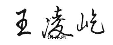 駱恆光王凌屹行書個性簽名怎么寫