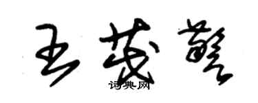 朱錫榮王茂警草書個性簽名怎么寫