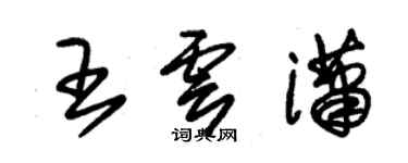 朱錫榮王雲瀟草書個性簽名怎么寫