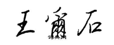 王正良王爾石行書個性簽名怎么寫