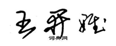 朱錫榮王開雅草書個性簽名怎么寫