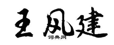 胡問遂王風建行書個性簽名怎么寫