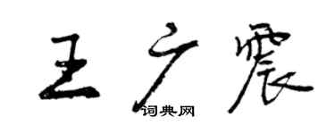 曾慶福王廣震行書個性簽名怎么寫