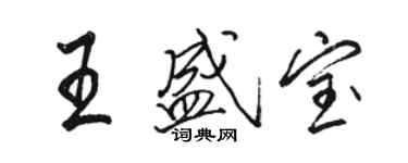 駱恆光王盛寶行書個性簽名怎么寫