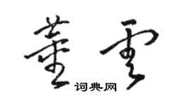 駱恆光董雲草書個性簽名怎么寫