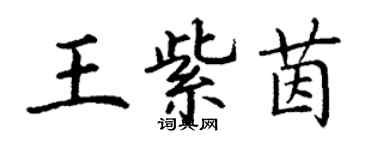 丁謙王紫茵楷書個性簽名怎么寫