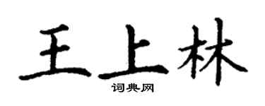 丁謙王上林楷書個性簽名怎么寫