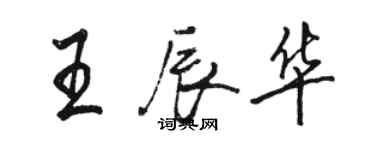 駱恆光王辰華行書個性簽名怎么寫