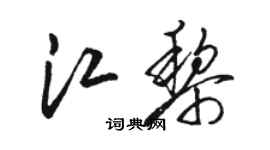 駱恆光江黎草書個性簽名怎么寫