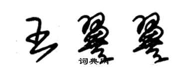 朱錫榮王翼翼草書個性簽名怎么寫