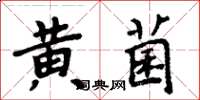 周炳元黃菌楷書怎么寫