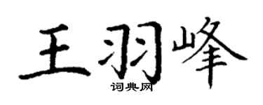 丁謙王羽峰楷書個性簽名怎么寫