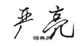 駱恆光嚴亮行書個性簽名怎么寫