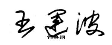 朱錫榮王運波草書個性簽名怎么寫