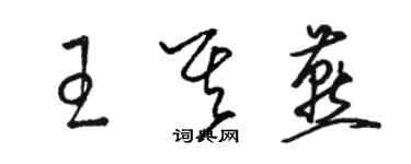 駱恆光王其燕草書個性簽名怎么寫