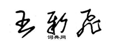 朱錫榮王新飛草書個性簽名怎么寫