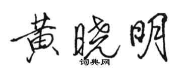 駱恆光黃曉明行書個性簽名怎么寫