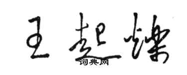 駱恆光王起爍草書個性簽名怎么寫