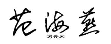 朱錫榮范海燕草書個性簽名怎么寫