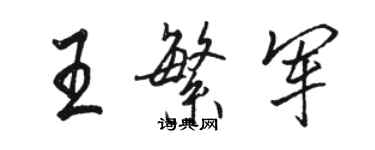 駱恆光王繁軍行書個性簽名怎么寫
