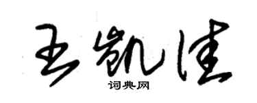 朱錫榮王凱佳草書個性簽名怎么寫